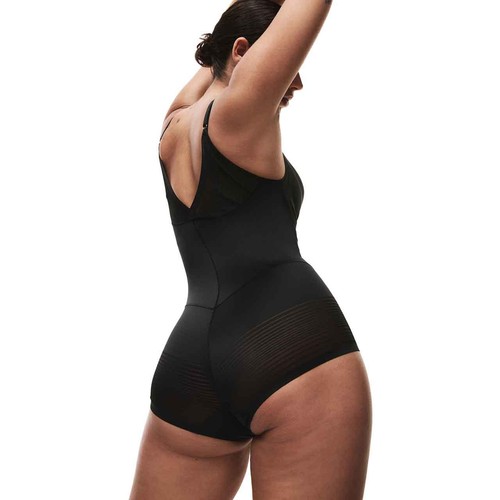 M&S Womens Body Define Firm Control Bodysuit, 10, Black thumbnail 2