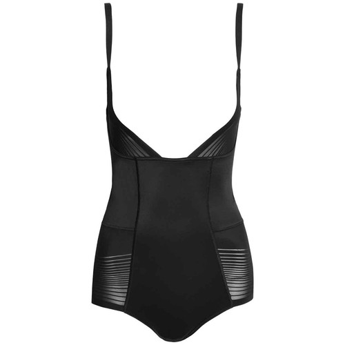 M&S Womens Body Define Firm Control Bodysuit, 16, Black