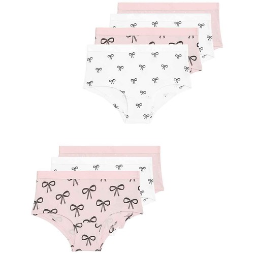 M&S Girls Cotton with Stretch Bow Shorts, 15-16 Years, Pink Mix thumbnail 2