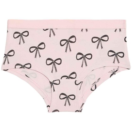 M&S Girls Cotton with Stretch Bow Shorts, 15-16 Years, Pink Mix thumbnail 3