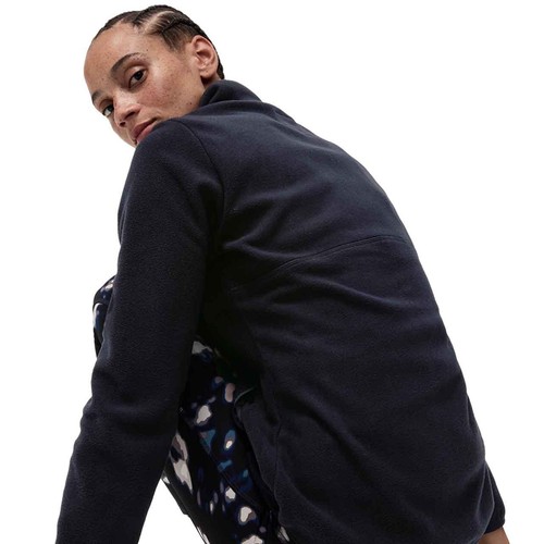 M&S Womens Goodmove Thermal Zip Up Funnel Neck Fleece, 8, Navy thumbnail 4