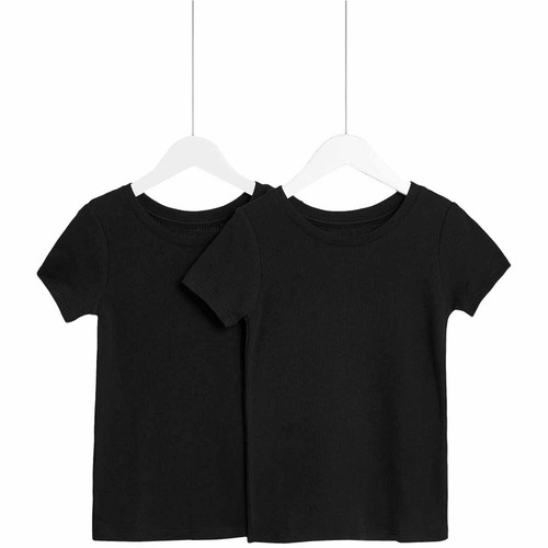 M&S Unisex, Heatgen Thermal Tops, 13-14 Years, Black