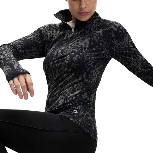 M&S Womens Goodmove Half Zip Running Top, 12, Dark Mix thumbnail 4