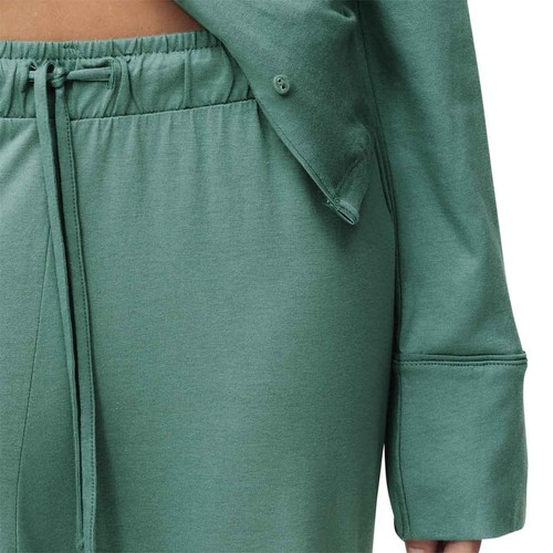 M&S Womens Cotton Modal Revere Pyjama Set, S, Green thumbnail 6