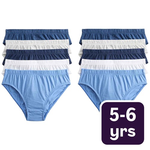 M&S Blue Nautical Briefs, 5-6 Years, Blue Mix