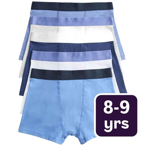 M&S Blue Nautical Trunks, 8-9 Years, Blue Mix