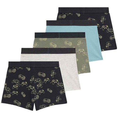 M&S Boys Cotton with Stretch Gamer Trunks, 8-9 Y, Multi thumbnail 2