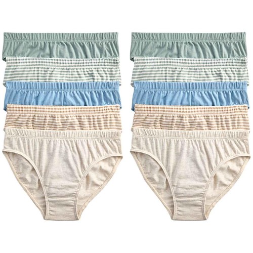 M&S Boys Pure Cotton Stripes & Solids Briefs, 4-5 Years, Multi