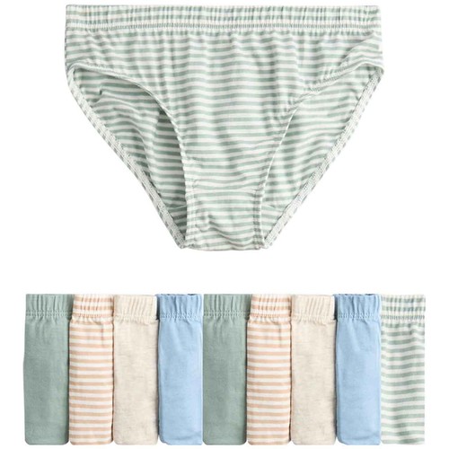 M&S Boys Pure Cotton Stripes & Solids Briefs, 6-7 Years, Multi thumbnail 2