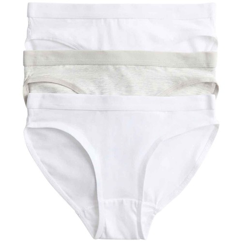 M&S Girls Bikini Cotton Knickers, 7-8 Y, White thumbnail 2