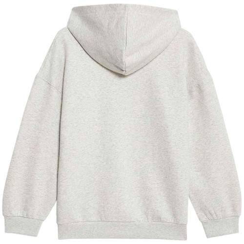 M&S Girls Cotton Rich Zip Hoodie, 10-11 Years, Grey Marl thumbnail 3