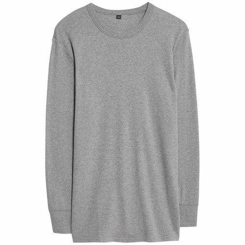 M&S Mens Heatgen Medium Thermal Long Sleeve Top, S, Grey thumbnail 2
