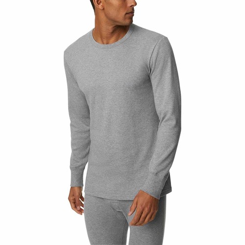 M&S Mens Heatgen Medium Thermal Long Sleeve Top, S, Grey thumbnail 3