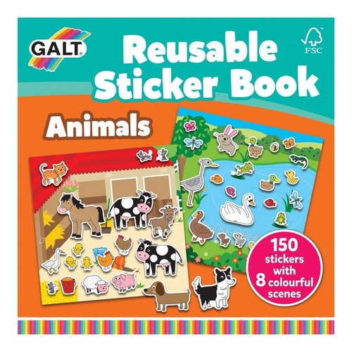 Galt Animals Reusable Sticker Book 