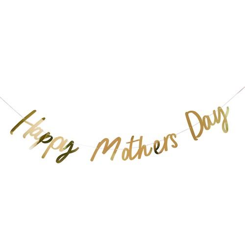 Hootyballoo Gold Happy Mothers Day Card Banner 2m