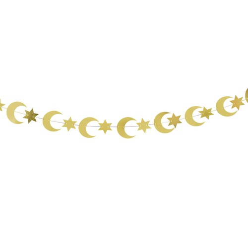 Hootyballoo Gold Moon & Star Card Banner 4m