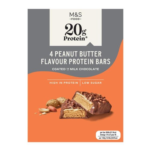 M&S 4 Peanut Butter Flavour Protein Bars thumbnail 2