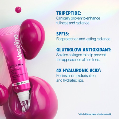Vaseline Gluta-Hya Lip Serum Gloss Royal Plum thumbnail 4