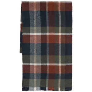 M&S Heatgen Checked Scarf, Red Mix