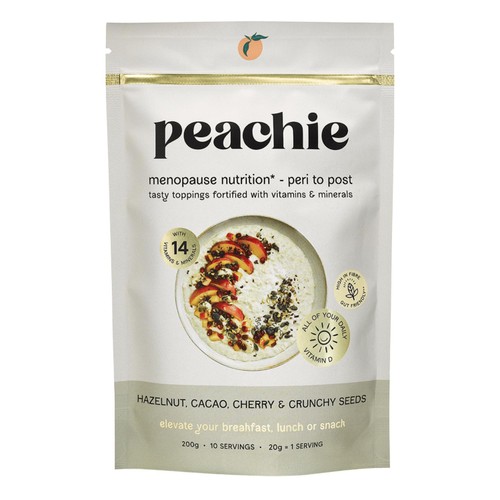 Peachie Hazelnut, Cacao, Cherry & Crunchy Seeds Topping