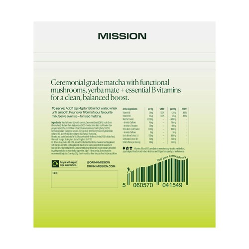 MISSION Perform Matcha Superblend Powder Tea thumbnail 2