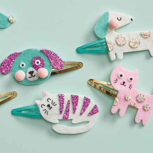 Janod Little Pets 6 Piece Glitter Hair Clips Kit thumbnail 4