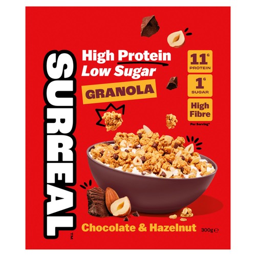 Surreal High Protein Low Sugar Chocolate Hazelnut Granola