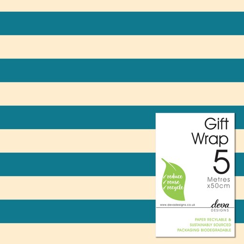 Blue Stripe Gift Wrap Roll thumbnail 2