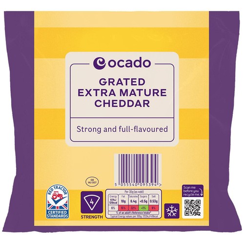 Ocado Extra Mature Grated Cheddar thumbnail 2