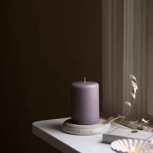 Liljeholmens Pressed Pillar Stearin Candle Mallow 68x100mm thumbnail 2
