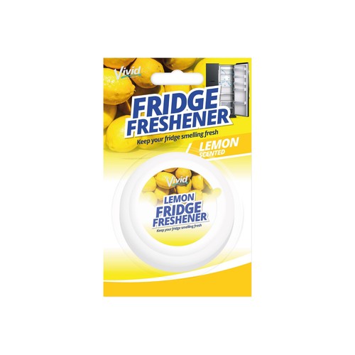 Vivid Lemon Fridge Freshener With Clip Strip