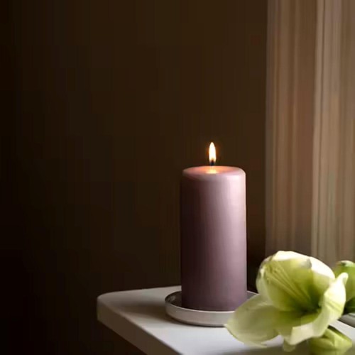 Liljeholmens Pressed Pillar Stearin Candle Mallow 68x150mm thumbnail 2