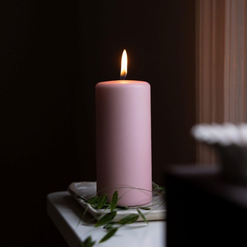 Liljeholmens Pressed Pillar Stearin Candle Dusty Pink 68x150mm thumbnail 2