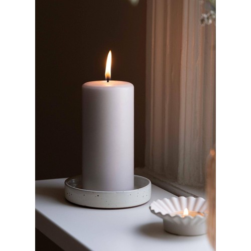 Liljeholmens Pressed Pillar Stearin Candle Dusty Grey 68x150mm thumbnail 2