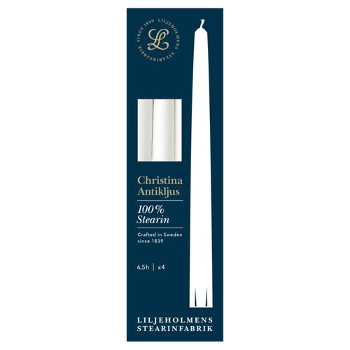 Liljeholmens Christina Antikljus Dinner Candles White