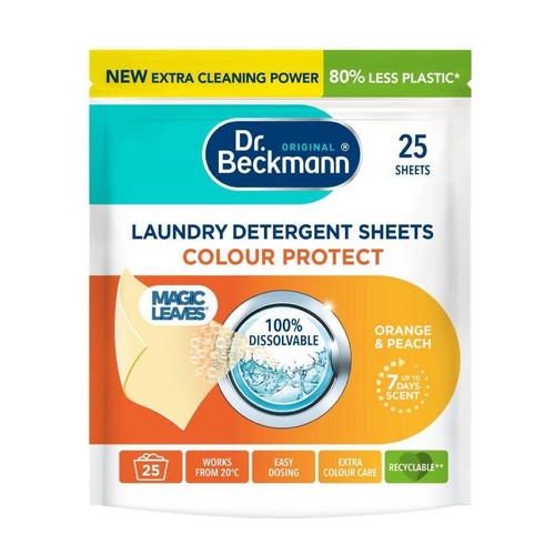 Dr. Beckmann Laundry Detergent Sheets Colour Protect Orange & Peach