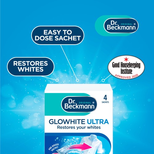 Dr. Beckmann Glowhite Ultra Brighter White Laundry Sachets thumbnail 2