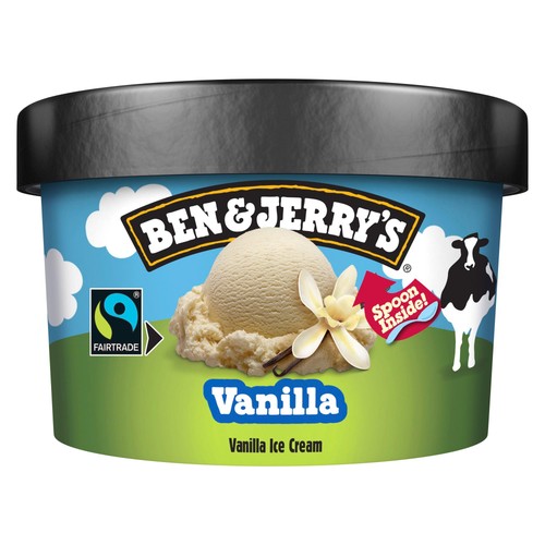 Ben & Jerry's Vanilla Mini Ice Cream Tub Multipack 12 x 100ml thumbnail 2