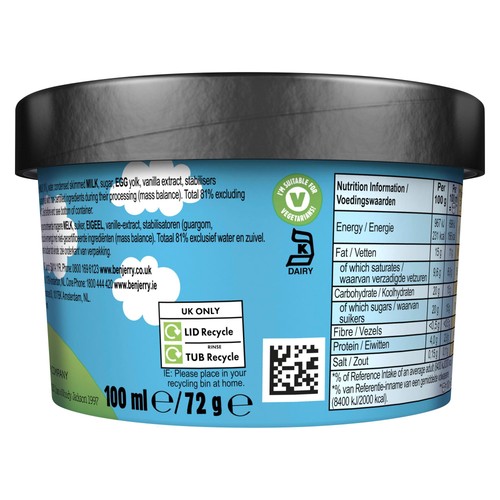 Ben & Jerry's Vanilla Mini Ice Cream Tub Multipack 12 x 100ml thumbnail 3