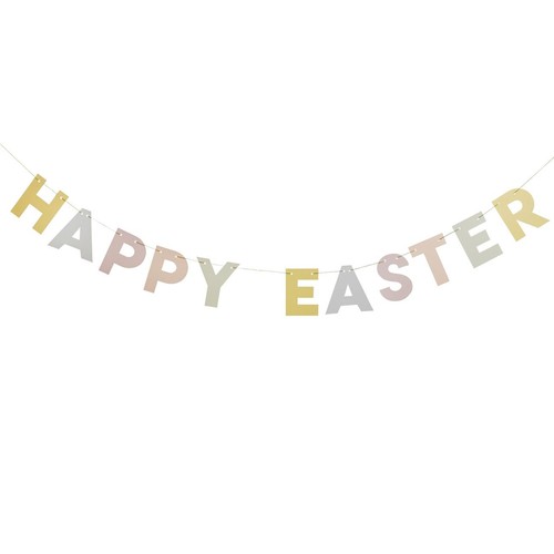 Hootyballoo Pastel Happy Easter Card Banner 2m