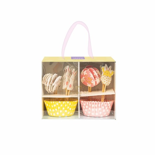 Hoppy Easter Cupcake Topper & Case Set