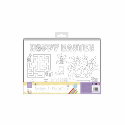 Hoppy Easter Colour In Your Own Placemats