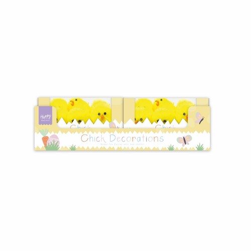 Hoppy Easter Chick Decorations 4cm thumbnail 2