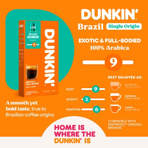 Dunkin Brazil Nespresso Compatible Coffee Pods thumbnail 8