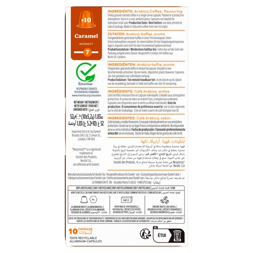 Dunkin Caramel Nespresso Compatible Coffee Pods thumbnail 4