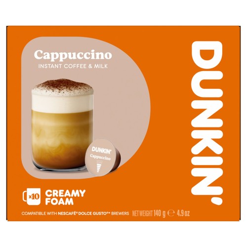 Dunkin Cappuccino Dolce Gusto Compatible Coffee Pods thumbnail 2