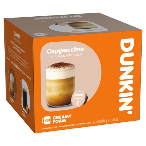 Dunkin Cappuccino Dolce Gusto Compatible Coffee Pods thumbnail 3