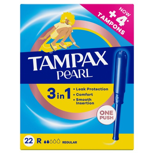 Tampax Pearl Tampons Regular 22 Count thumbnail 2