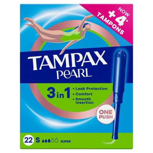 Tampax Pearl Tampons Super 22 Count thumbnail 2