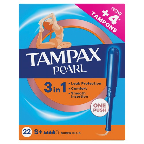 Tampax Pearl Tampons Super Plus 22 Count thumbnail 2